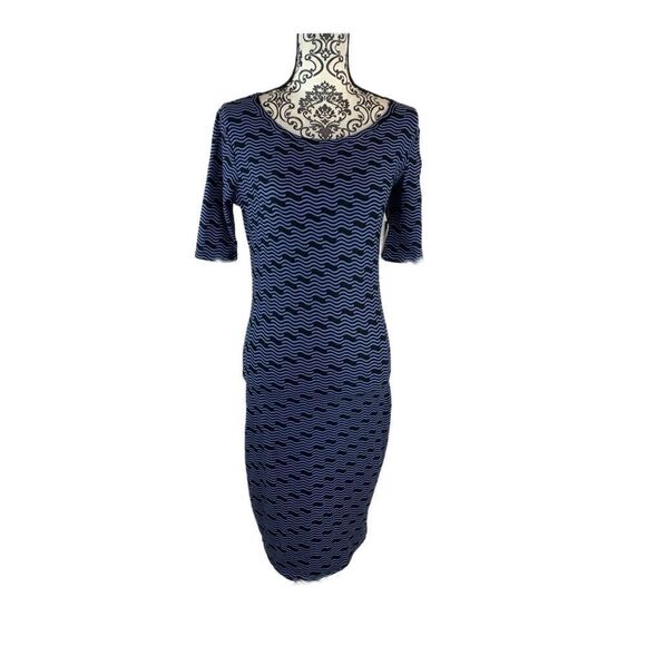 $5 item/ NWT LULAROE Julia BLUE/black fitted dress - Picture 2 of 10